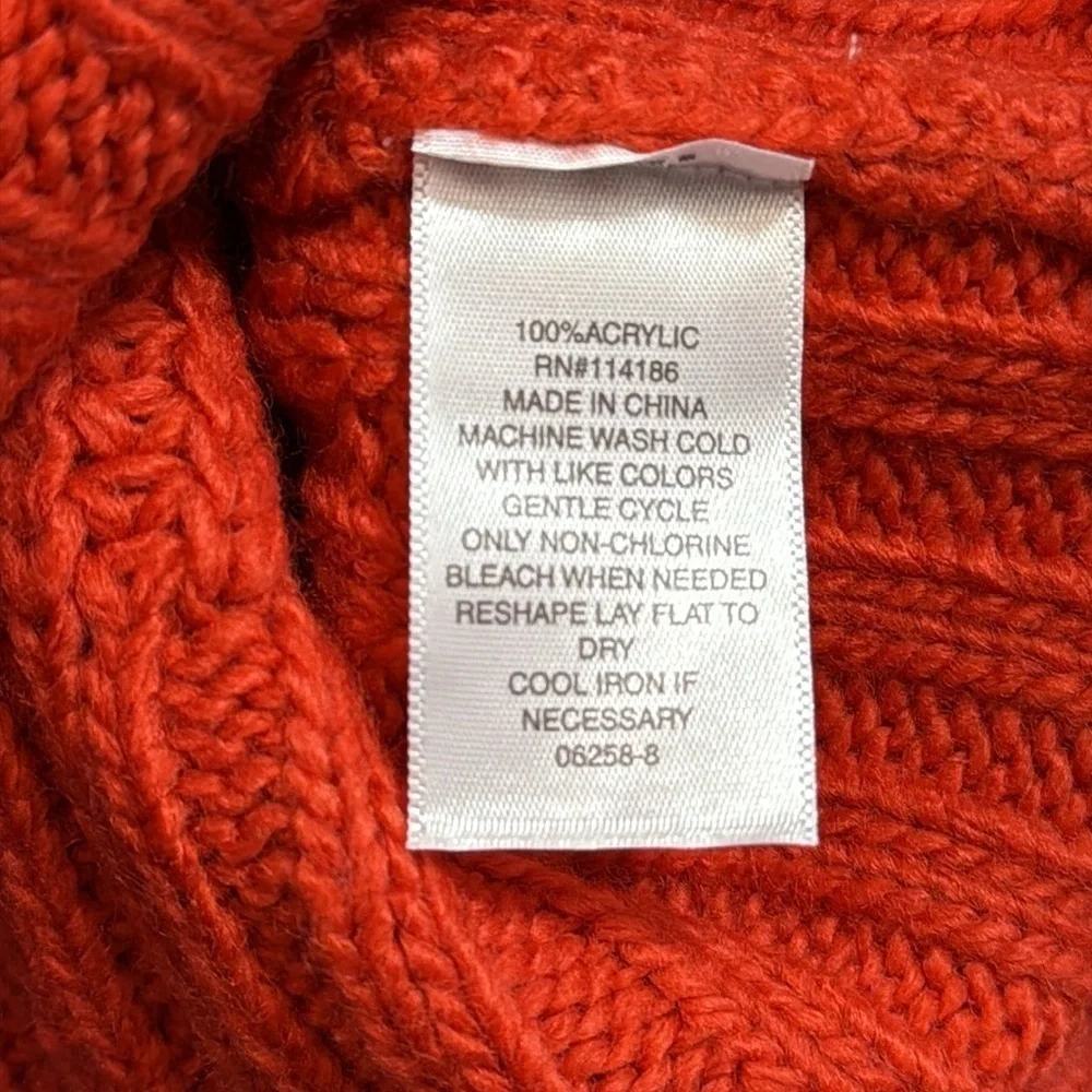 A.N.A. Molten Lava V Neck Acrylic Knit Oversized Sweater Women’s XS NWT